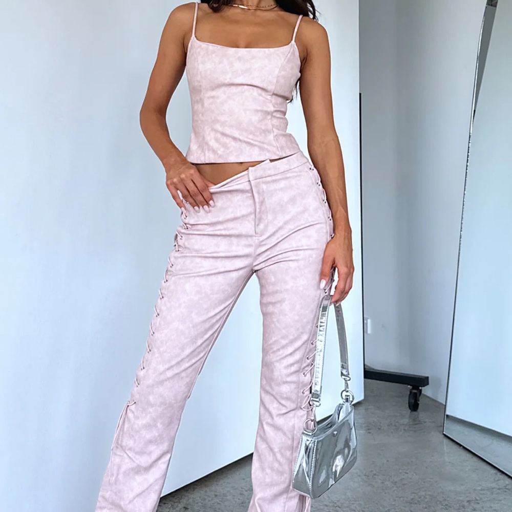 NWT White Fox Blush Pants and Top Set